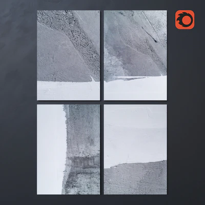 Set of paintings Moonlight winter — Ver 1