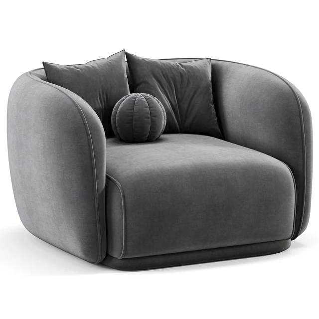 Troy Fabric Armchair — Descargar
