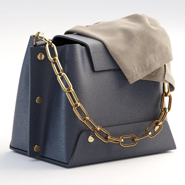 YUZEFI BLUE NAVY DELILA MINI BAG — Скачать