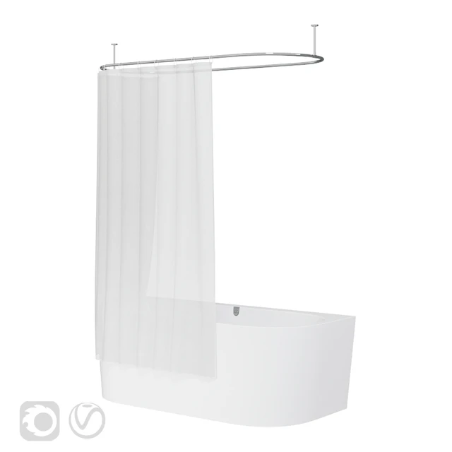 Шторка Для Ванны И Ванна Villeroy and Boch Oberon — Скачать