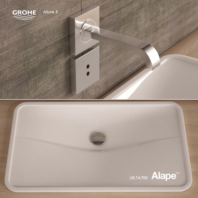 Washbasin Alape UB.TA700. Mixer - Grohe Allure E — Descargar