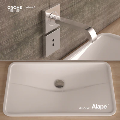 Washbasin Alape UB.TA700. Mixer - Grohe Allure E — Ver 2