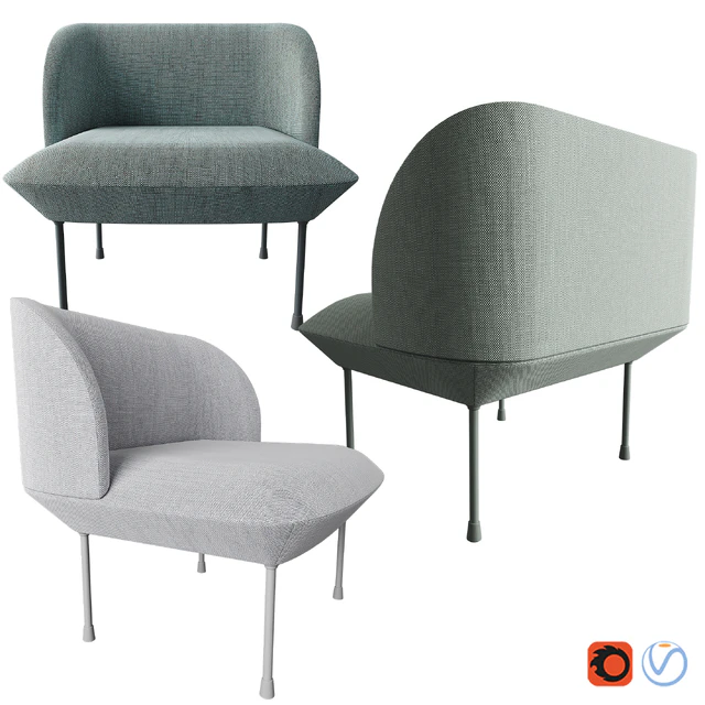 Oslo Lounge chair & Pouf By Muuto — Скачать