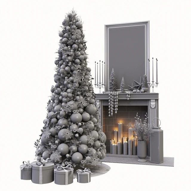 Christmas Decorative set sk 2 (Vray) — Descargar