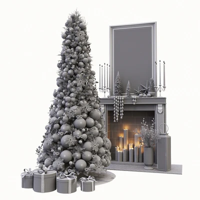 Christmas Decorative set sk 2 (Vray) — Ver 4
