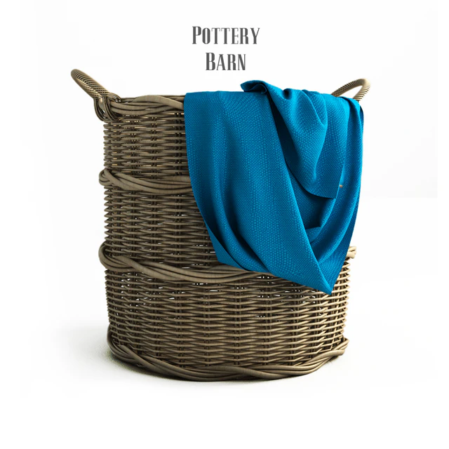 Pottery barn, Chelsea Woven Arurog Rattan Basket, Extra-Large Oval — Descargar