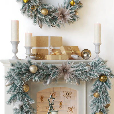 Christmas tree with fireplace — Ver 4