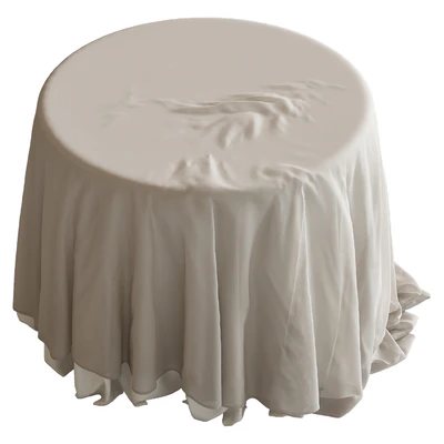 Tablecloth on a round table 77 — Ver 5