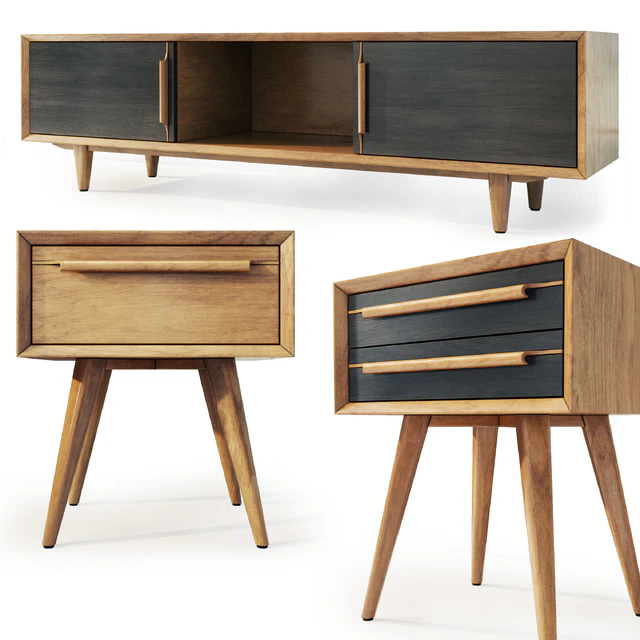 Dresser and nightstand Bruni. Tvstand, nightstand Bruni by Etg-Home — Download