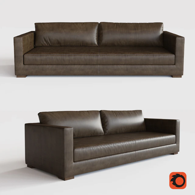 MODENA SHELTER ARM LEATHER SOFA — Скачать