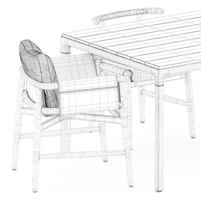 Teresina chair by Meridiani and Wedge Table by Minotti — Вид 2