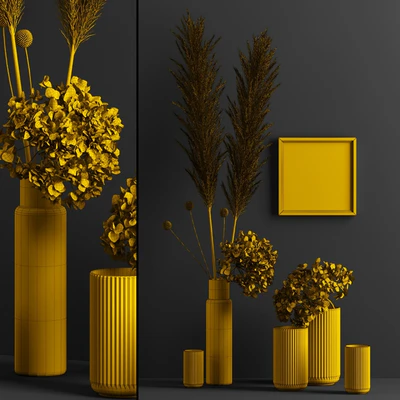 Decor with dry flowers — Ver 2