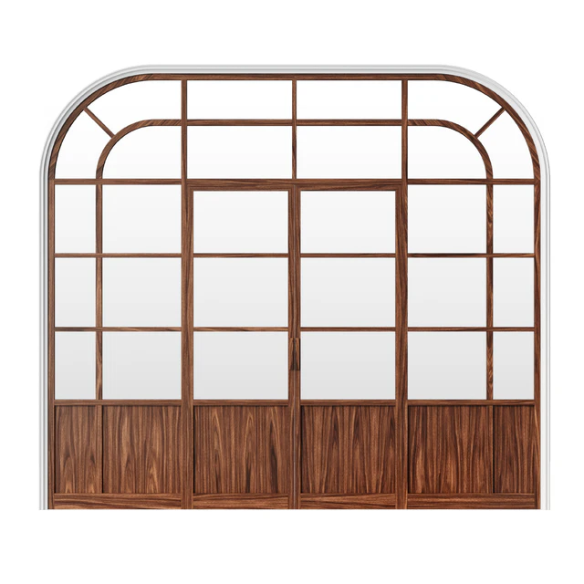 Interior hinged door with transom — Download