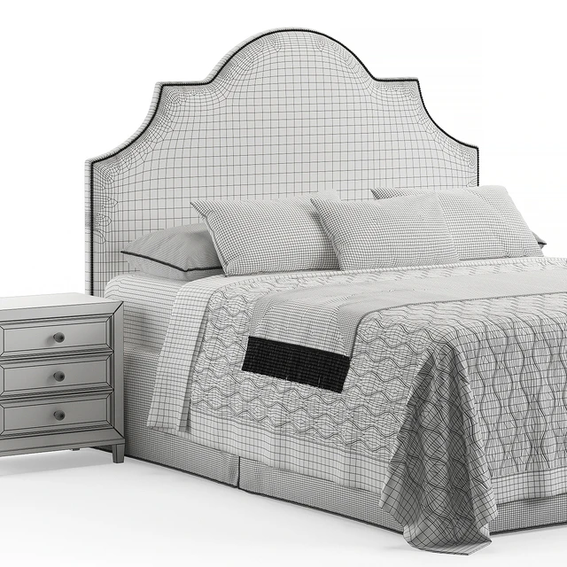 Rowe Bedroom King Headboard Bed — Скачать