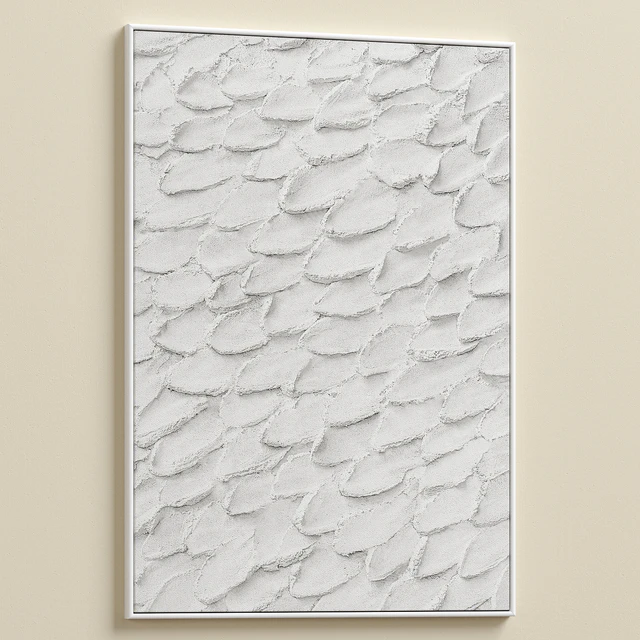 Boho Gray Relief Plaster Wall Art C-677 — Скачать