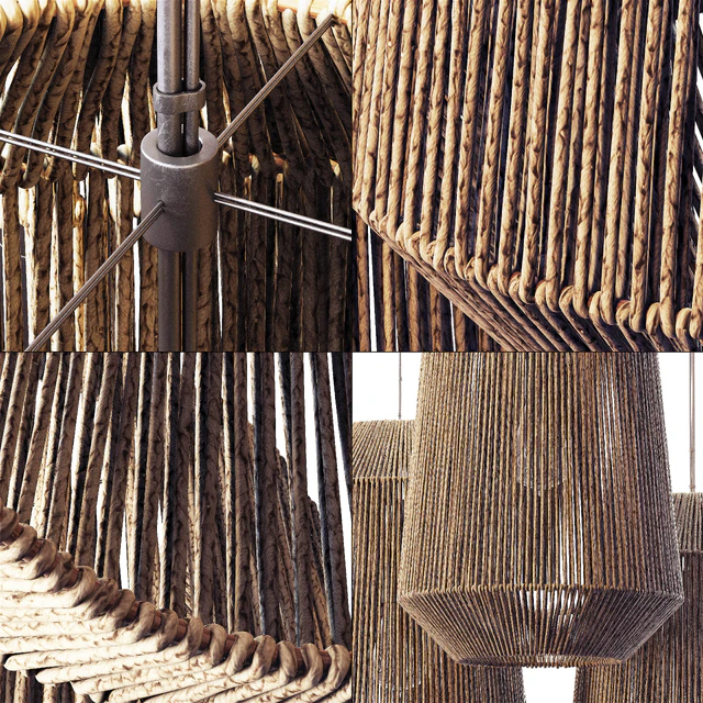Lamp wood rotang wicker barrel n3 / Лампа плетеная из ротанга "Бочка" №3 — Скачать