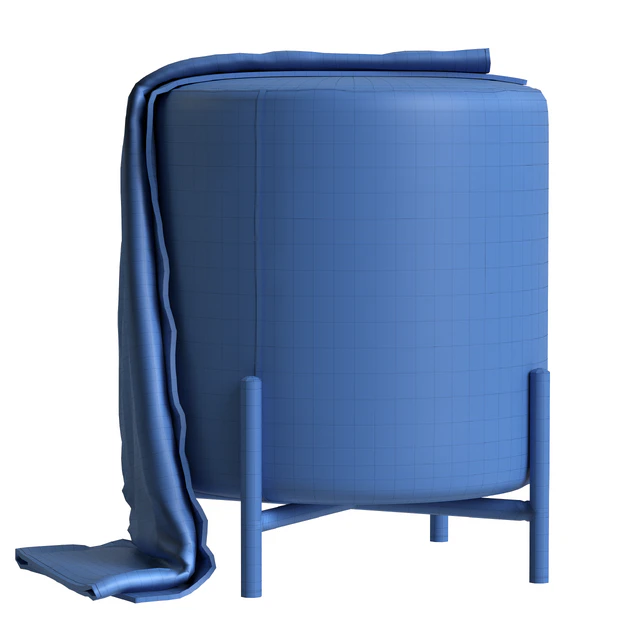 Rice pouffe with plaid — Descargar