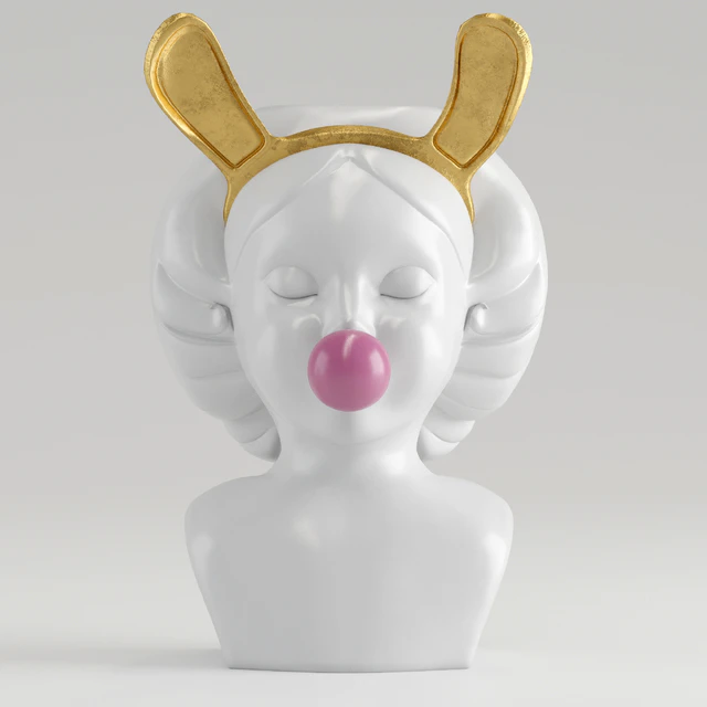 Ваза ручной работы «Bubble Gum Girl» — Скачать