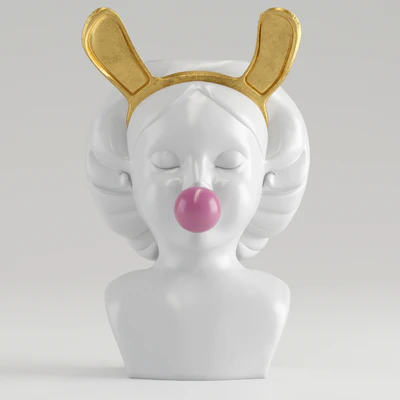 Ваза ручной работы «Bubble Gum Girl» — Вид 3