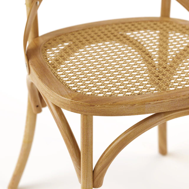 Chair in oak and wicker Cedak — Descargar