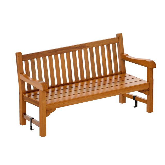 Wooden garden bench / park bench — Descargar