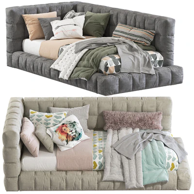 Bed Baldwin Lounge Corner Upholstered Bed 2 — Ver 1