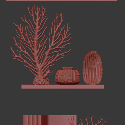 Декоративный набор с кораллами v2 — Вид 2