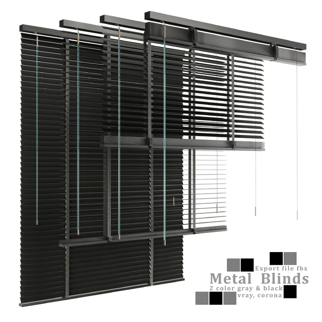 Metal blinds black & gray — Descargar