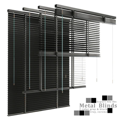 Metal blinds black & gray — Ver 4