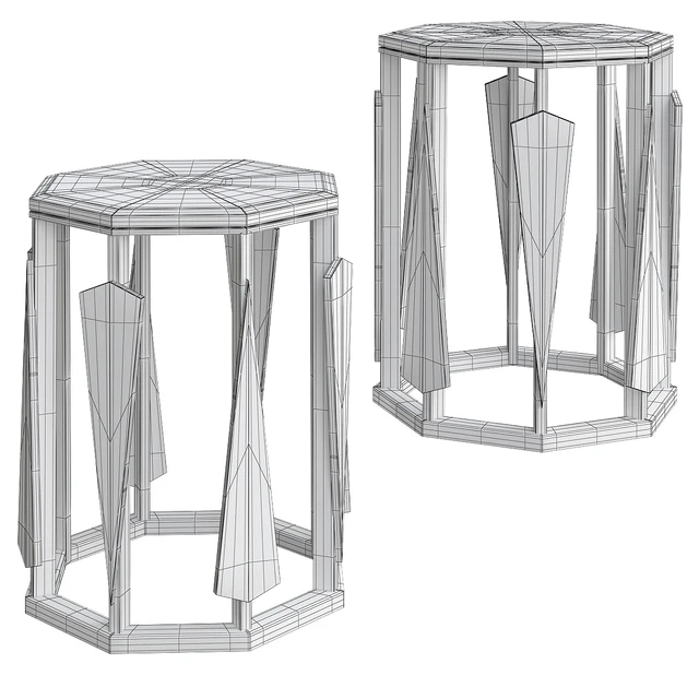 Zanaboni HEXAGONAL TALL SIDE TABLE — Download