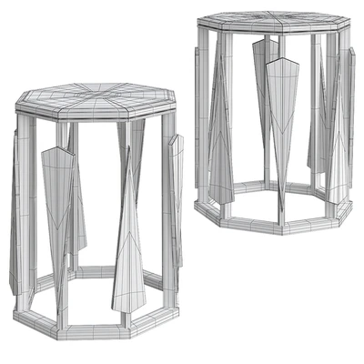 Zanaboni HEXAGONAL TALL SIDE TABLE — View 2