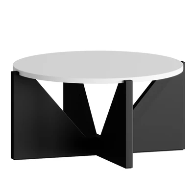 Concrete coffee table Miro with ebony base Coffee table coffee table — Ver 1