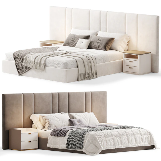 Futuro Bed with wide Headboard By Sensorsleep — Скачать