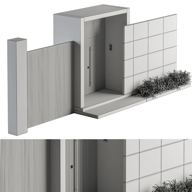 Outdoor Entrance and Fence 05 - Architecture Element — Descargar