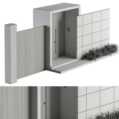 Outdoor Entrance and Fence 05 - Architecture Element — Ver 3