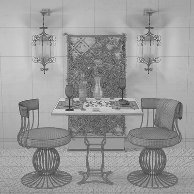 Romantic Dinner Table Outdoor — Вид 2