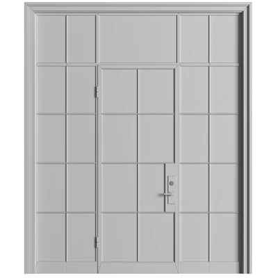 Interroom modern Art Deco style door. Glass partition. Entrance Art Deco Interior Door — Ver 3