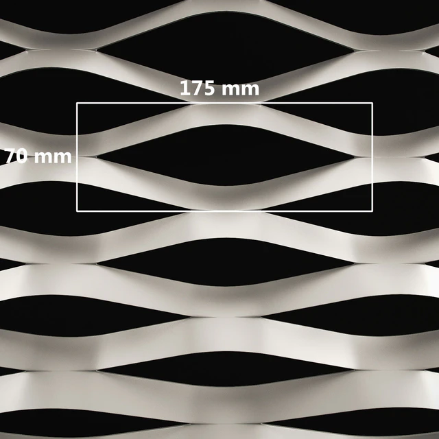 Expanded metal mesh - 175x70 mm — Descargar
