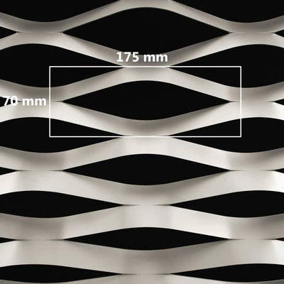 Expanded metal mesh - 175x70 mm — Ver 2