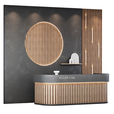Reception desk natural wood — Вид 2