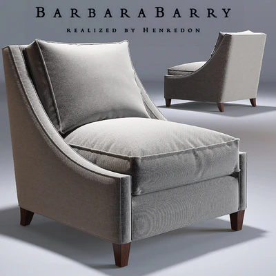 Barbara Barry  Curved Back Lounge Chair No. 883-33  Occasional Chair — Ver 1