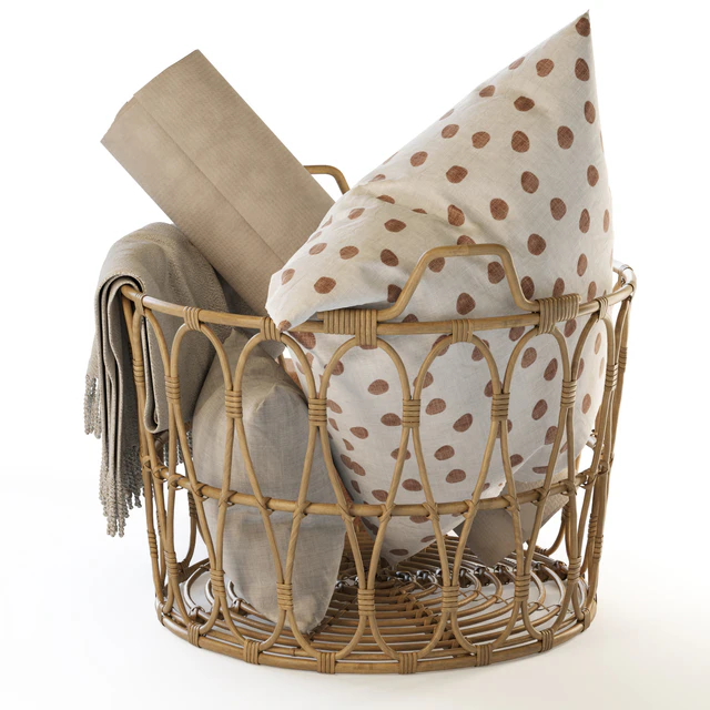 Wicker basket with yoga accessories — Descargar