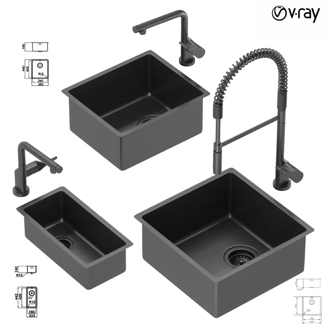 Collection of kitchen sinks 02 — Descargar