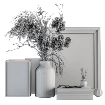 Decorative Set with Bouquet - Set 62 — Ver 3