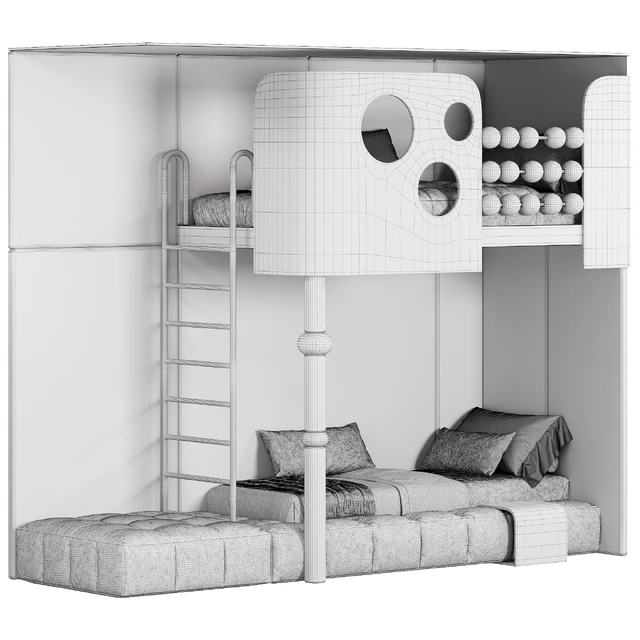 Children bunk bed Kids room — Скачать