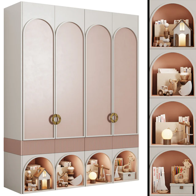 Children's modular wardrobe in neoclassical style 10 — Descargar