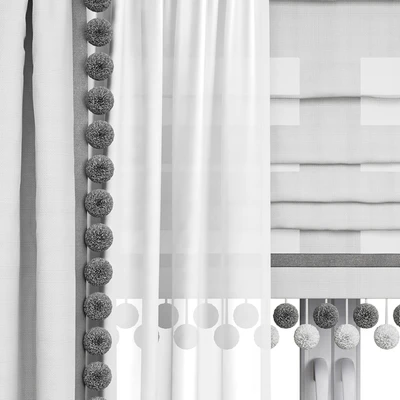 Curtain 76/ шторы с помпонами — Вид 3