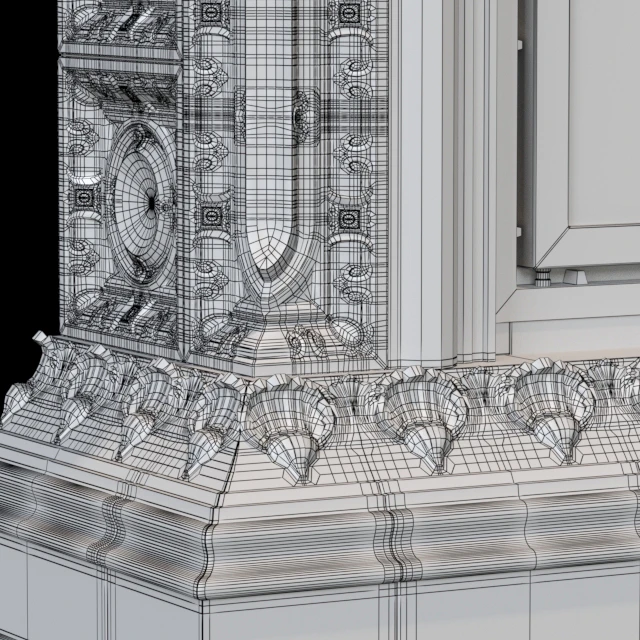 Tiled fireplace 04 — Descargar