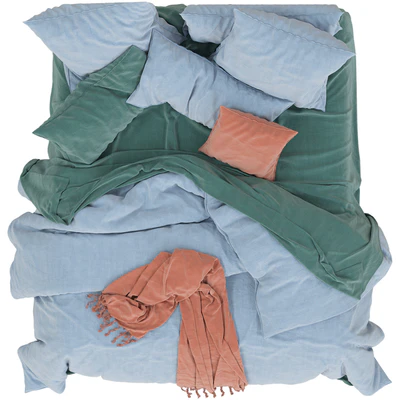 Adairs Vintage Washed Linen Dusty Blue Quilt Cover — Вид 4