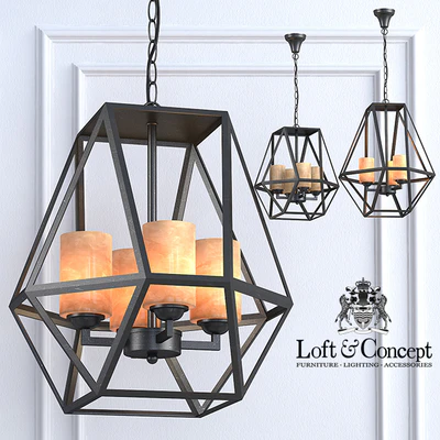 Chandelier Gem Hanging Light Fixture marble — Ver 1